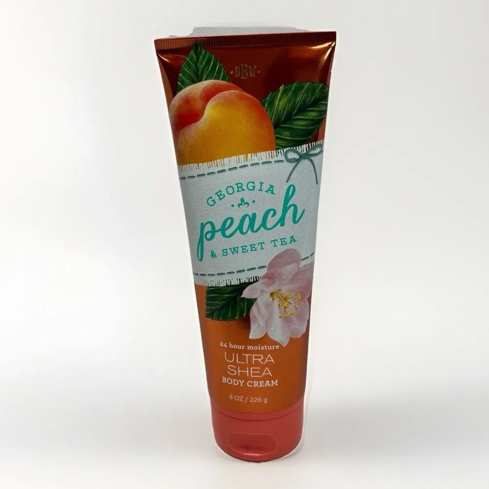 Bath & Body Works 8 Oz Georgia Peach and Sweet Tea Ultra Shea Body Cream